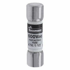 Eaton KTK-1-1/2 Bussmann KTK-1-1/2 600V 1-1/2 Amp Limitron Fast-Acting Fuse, Non-Indicating, 100kAIC @ 600Vac