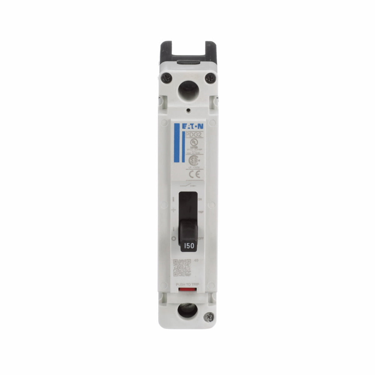 Eaton PDG21G0015TFFJ Eaton Power Defense Molded Case Circuit Breaker Globally Rated Frame 2 Single Pole 15A 35kA/480V T-M (Fxd-Fxd) TU Standard Line and Load