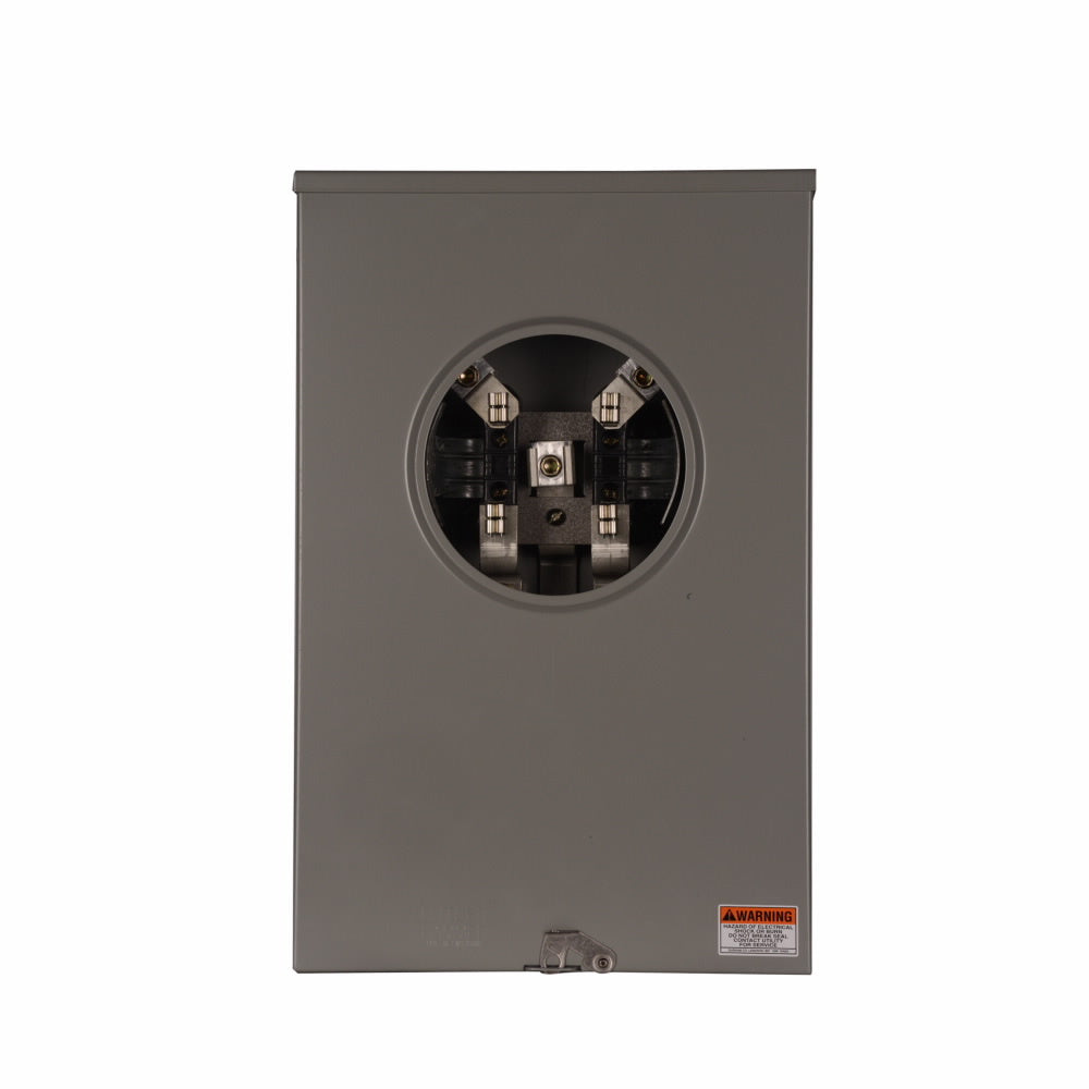 Eaton UTRS2138BCH Residential Single Position Meter Socket 200 Amp 1 Phase Ringless Horn 4 Jaw OH UG 600V Triplex 3 Wire