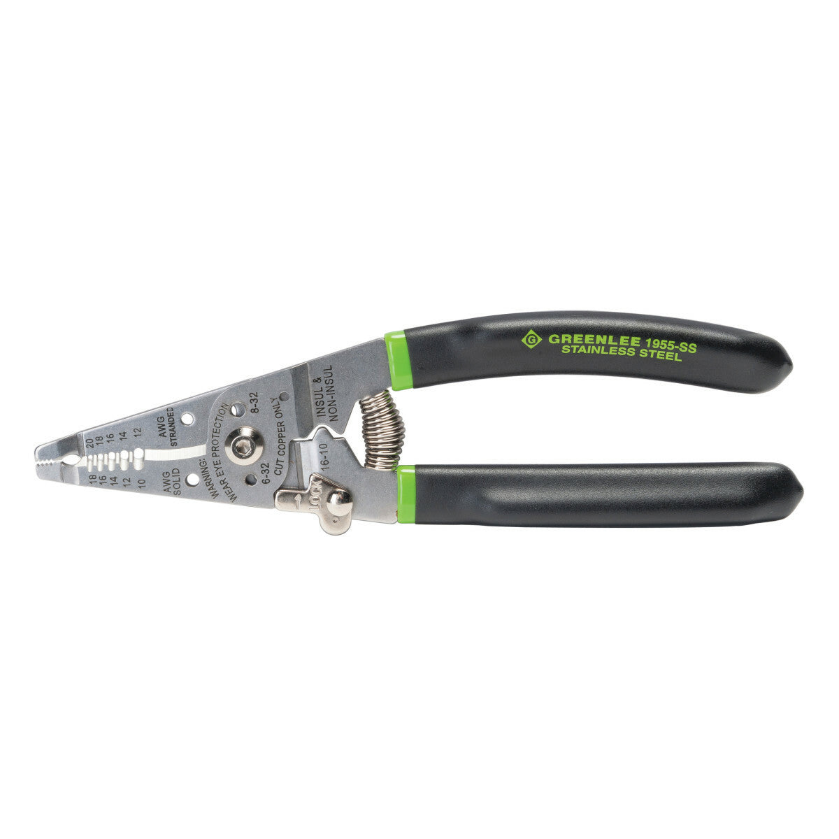 Greenlee 1955-SS High Grade Stainless Steel Wire Stripper Pro 10-18 AWG 12-20 AWG Replacement MPN