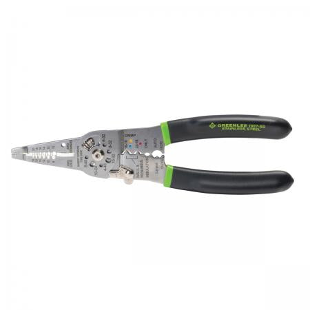 Greenlee 1927-SS Stainless Steel Stripper, Cutter, and Crimper Combo Tool, 7.5 inch