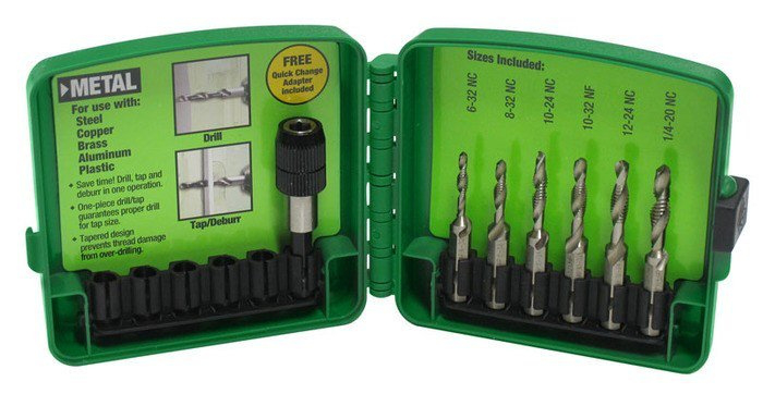 Greenlee DTAPKITM 6pc Drill/Tap Kit, Metric (M3-M10)