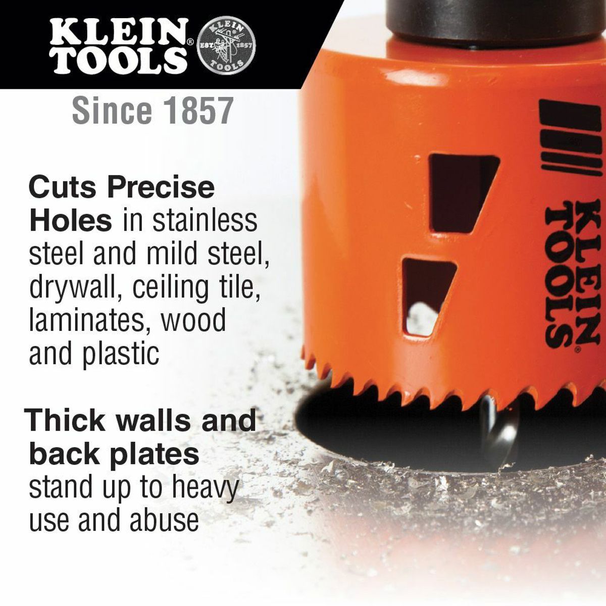 Klein 32905 Electrician's Hole Saw Kit with Arbor 3-Piece For Use With 31905