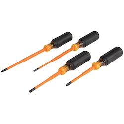 Klein 33734INS Slim-Tip Insulated Screwdriver Set 1000-Volt (4-Piece)