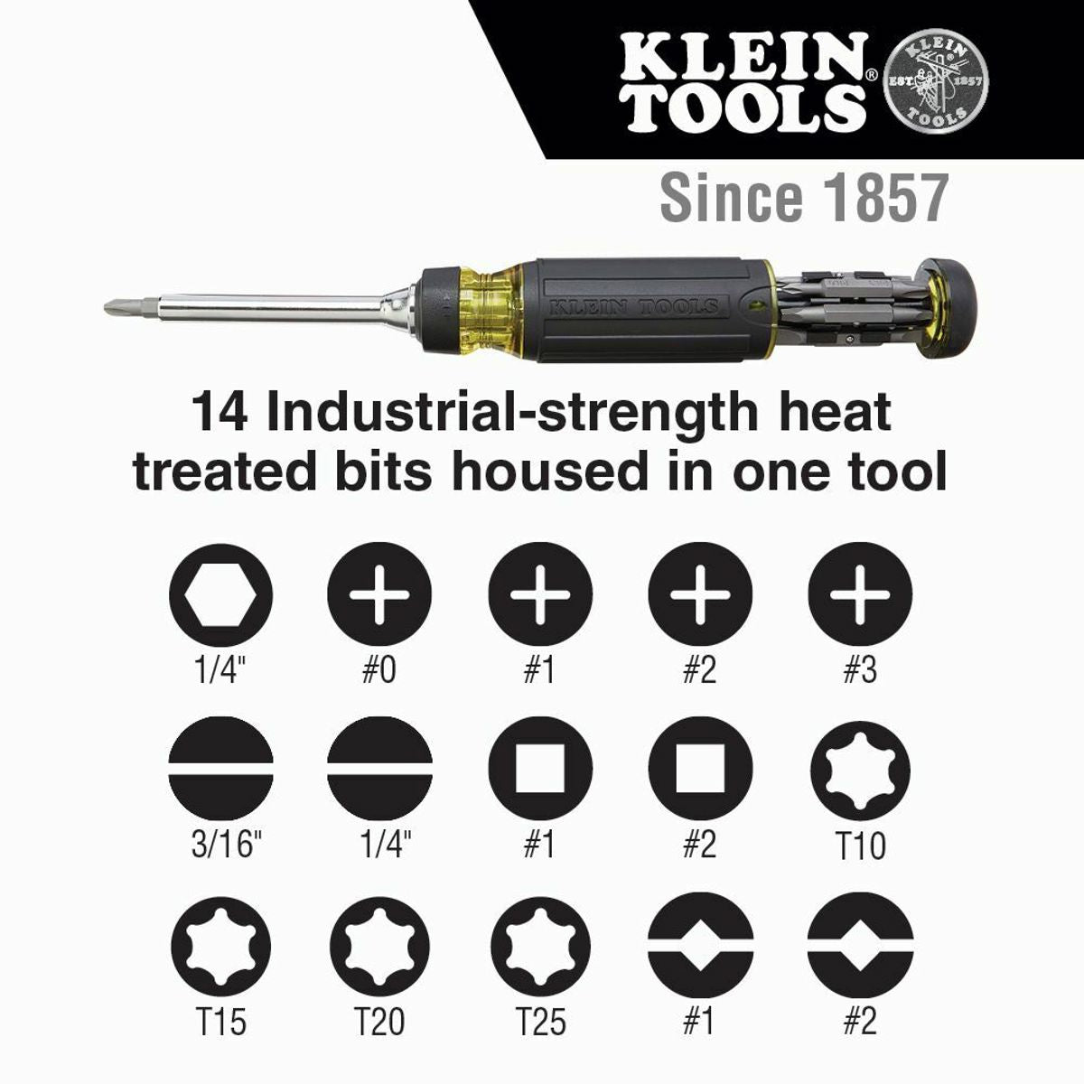 Klein Tools 32305 15-in-1 Multi-Bit Ratcheting Screwdriver