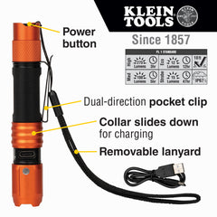 Klein Tools 56411 Rechargeable Waterproof LED Pocket Light with Lanyard