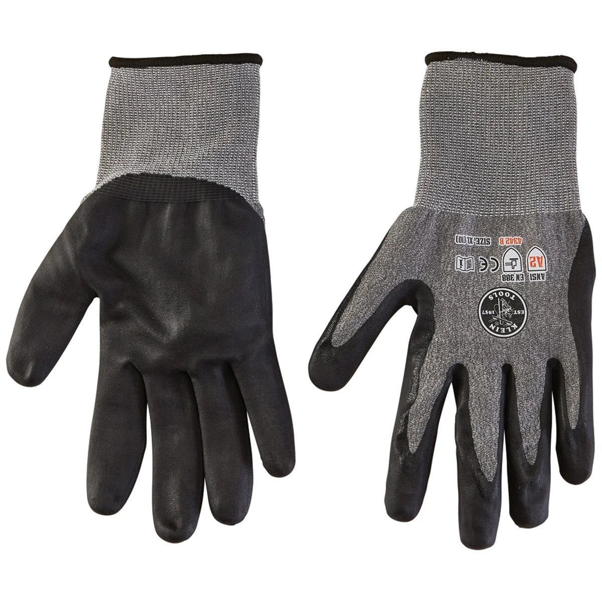 Klein Tools 60197 Work Gloves Cut Level 2 Touchscreen X-Large 2-Pair