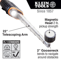 Klein 56027 Telescoping Magnetic LED Light and Pickup Tool