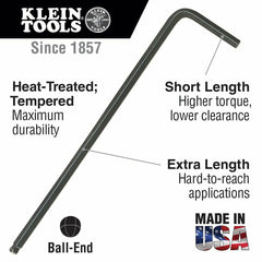 Klein BL12 L-Style Ball-End Hex Key 3/16-Inch