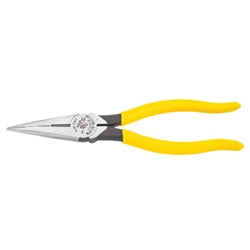 Klein D203-8 Pliers, Long Nose Side-Cutters, 8-Inch