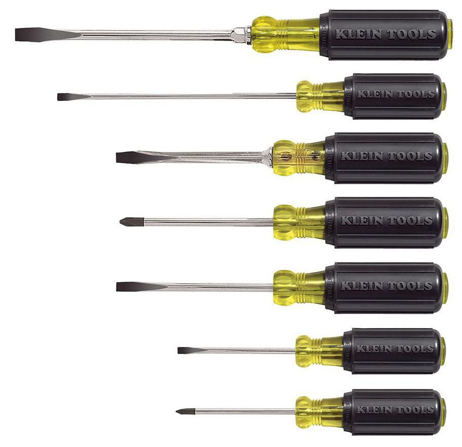 Klein Tools 85076 7-Piece Cushion Grip Screwdriver Set