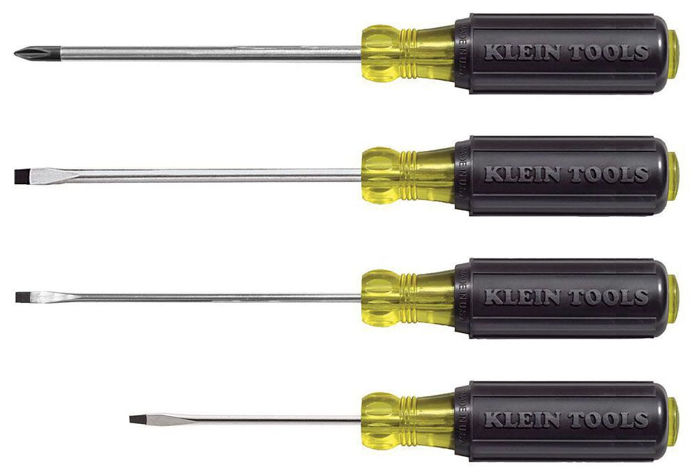 Klein 85484 Screwdriver Set, 4-Piece, Cushion Grip