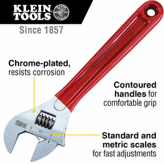 Klein D507-10 Adjustable Wrench Extra Capacity 10-Inch