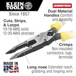 Klein J207-8CR All-Purpose Pliers with Crimper 8 5/8 in