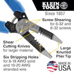 Klein K12035 Klein-Kurve Heavy Duty Wire Stripper 8-20 AWG