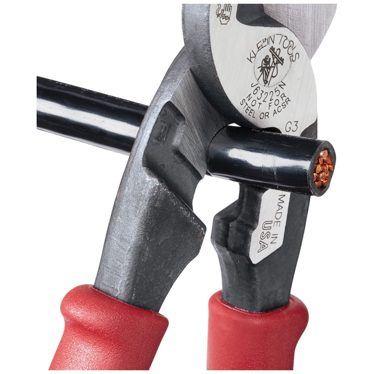 Klein Tools J63225N Journeyman High Leverage Cable Cutter with Stripping