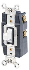 Leviton 1257-W Toggle Switch 20 Amp SPDT 120/277 VAC Grounding Momentary Contact White