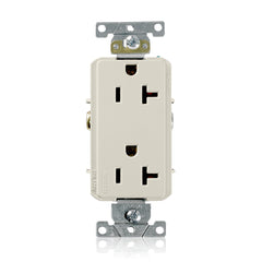 Leviton 16352-T Decora Plus Duplex Receptacle 20A 125 Volt Light Almond