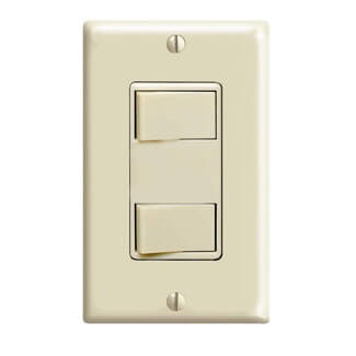 Leviton 1754-T 120 Volt 15 Amp 1-Pole Light Almond Combination Switch