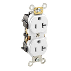 Leviton 5352-W Duplex Receptacle 20 Amp 125 Volt Industrial Heavy Duty Grade