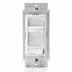 Leviton 661F-10W Sureslide White Fan Speed Center, Single-Pole, 3-Way, 1.5A, 120VAC