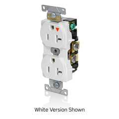 Leviton 5362-IGT 20-Amp, 125 Volt, Industrial Series Heavy Duty Specification Grade Duplex Receptacle Straight Blade Isolated Ground