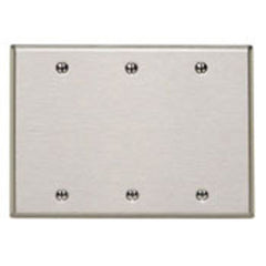 Leviton 84133-40 3-Gang No Device Blank Wallplate Oversized Box Mount Replacement MPN