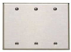 Leviton 84133-40 3-Gang No Device Blank Wallplate Oversized Box Mount Replacement MPN