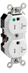 Leviton 8300-SGW 20 Amp 125 Volt Extra Heavy Duty Hospital Grade Duplex Receptacle