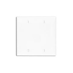 Leviton 80725-GY 2-Gang No Device Blank Wallplate, Box Mounted, Gray