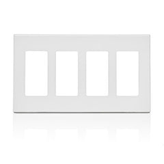 Leviton 80312-SW 4-Gang Decora Plus Wallplate Snap-On Mount Replacement MPN