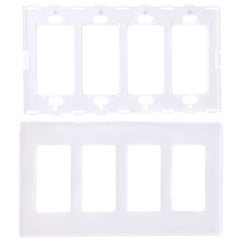 Leviton 80312-SW 4-Gang Decora Plus Wallplate Snap-On Mount Replacement MPN