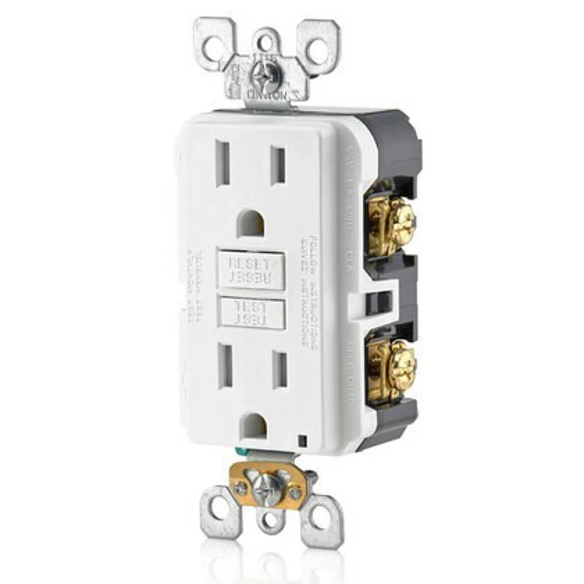 Leviton GFTR1-WBK WH ST TR GFCI 15A125V BULK/20