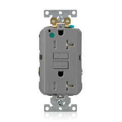 Leviton GFTR2-HGG SmartlockPro Slim GFCI Receptacle 20A 125V Gray