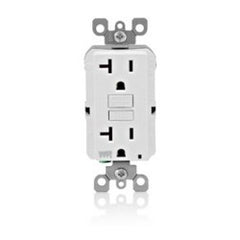 Leviton GFWR2-W Self-Test Weather Resistant GFCI Receptacle 20A-125V White