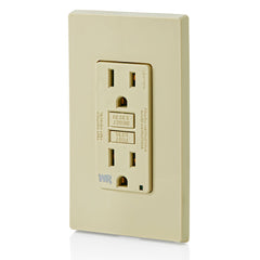 Leviton GFWR1-I 15 Amp 125 Volt Receptacle/Outlet 20 Amp Feed-Through Self-test SmartlockPro Slim Weather-Resistant GFCI