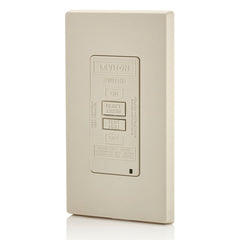 Leviton GFRBF-T Self-Test Blank Face GFCI Receptacle 20A-125V Feed-Through Light Almond