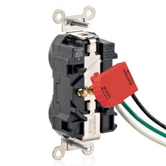 Leviton M8300-W Duplex Extra Heavy Duty Wide Body Straight Blade Receptacle 125 VAC 20 A