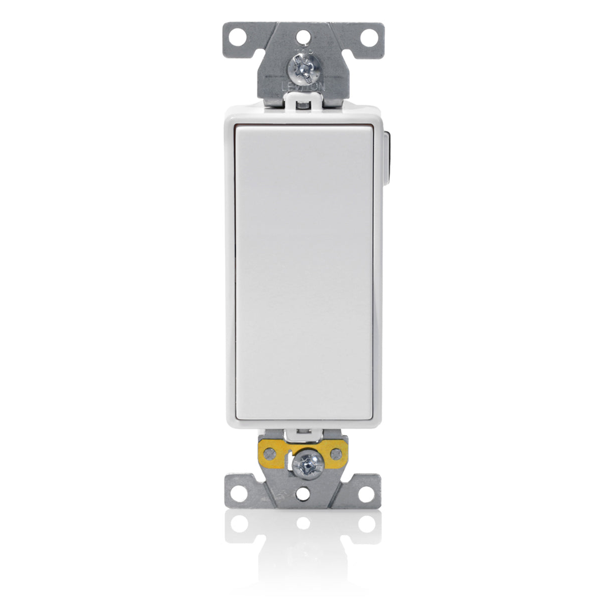 Leviton M5631-W Lev-Lok Switch Decora Plus Framed Rocker Illuminated Single Pole 20A-120/277V