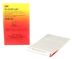 3M SPB-01 Pre-Printed Wire Marker Book 1.37 in L x 0.22 in W