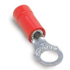 ABB 18RA-14 Thomas & Betts 18RA-14 22 to 16 AWG 1/4 Inch Stud Red Electrotinned Copper Vinyl Insulated Ring Terminal