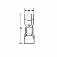 ABB 14RB-250F Thomas & Betts 16 to 14 AWG Blue Electrotinned Brass Vinyl Insulated Female Disconnect