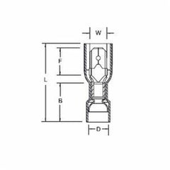 ABB 14RB-251T Fully Insulated Nylon Male Tab 16-14 (100) REPLACEMENT MPN