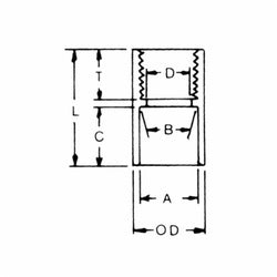 ABB E942N Carlon E942N 4 PVC Sch40 Conduit Female Adapter