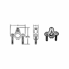 ABB J2-BB Blackburn J2-BB Bronze Ground Clamp 10-2 AWG 1 1/4-2 IN