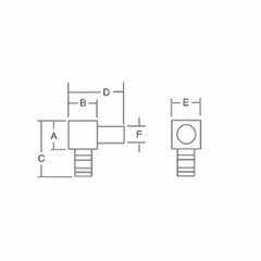 ABB MD4M-2 T&B Male Disconnect 1-Load 4 AWG Beryllium Copper Conductor