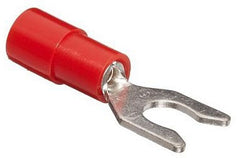 ABB TV18-8F-XV Catamount TV18-8F-XV 22 to 16 AWG #8 Stud Red Electrotinned Copper Vinyl Insulated Fork Terminal