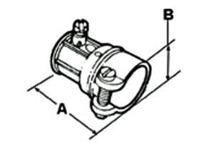 Bridgeport 282-DC Coupling, Combination, Zinc Die Cast, Flex Size 3/4 Inch