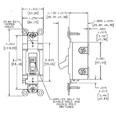 Hubbell HBL1221GY 20 Amp 120/277 VAC 1-Pole Gray Toggle Switch