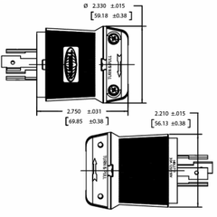 Hubbell HBL2751 30 Amp 120/208 VAC 4-Pole 4-Wire NEMA L18-30P Black and White Locking Plug